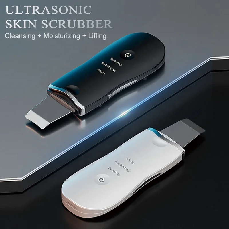 Sonic Facial Dead Skin Cleaning Ultrasound Face Spatula Peeling Machine Blackhead Remover Ion Ultrasonic Skin Scrubber