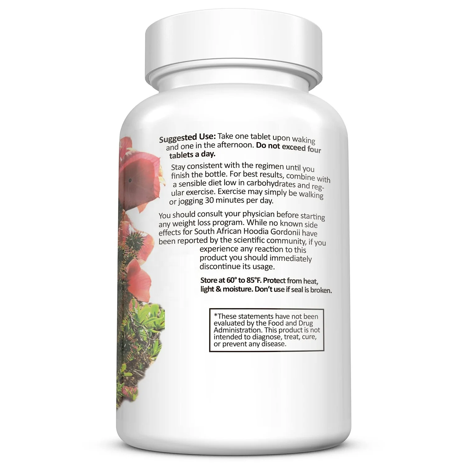 Hoodia Gordonii Capsules Vegan Appetite Suppressant Carb Blocker Detox Slimming Fat Burner Capsules Hoodia Gordonii Extract