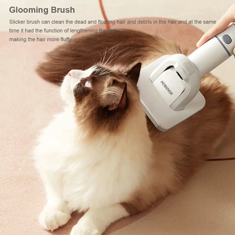 Sustainable Electric Pet Hair Grooming Kit Dryer Machine Slicker Scissors Small Vacuum Cleaner Charging Power Source Silicone