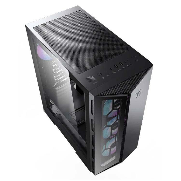 MSI MPG GUNGNIR 110R Mid Tower CASE with ARGB for Gaming Desktop Computer Support ATX / M-ATX / Mini ITX Form Factor Case