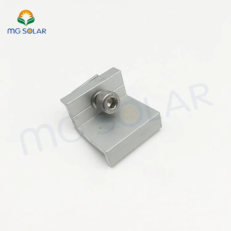 Solar PV Ground Mounting Clamp Solar panel fasten End Clamp Solar roof mounting