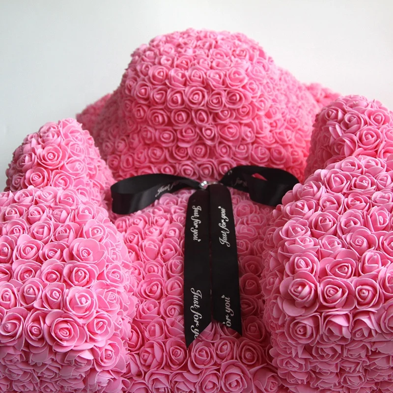 high quality giant forever pe foam rose teddy bear 70 cm for valentine christmas graduation with gift box