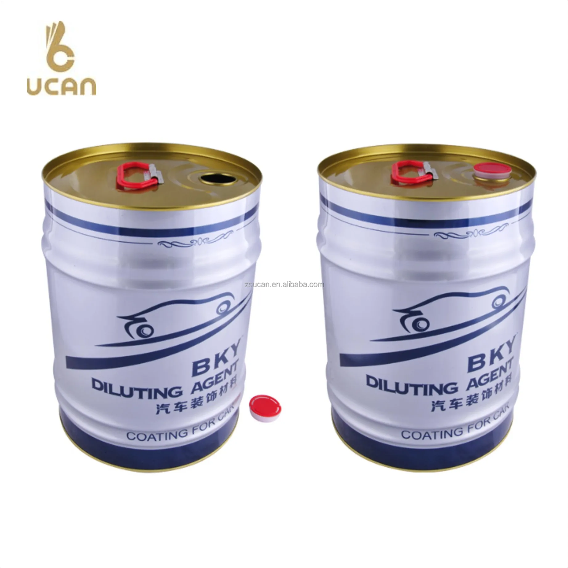 Custom Logo Printing 10L 15L 18L Metal Drum for Paint  20L Tighthead Bucket Paint Tin Can for Oil Epoxy Thinner Packaging