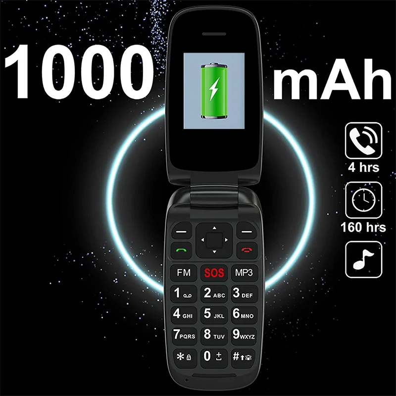 R341 1.8inch inch low price GSM WCDMA flip senior mobile phone with SOS