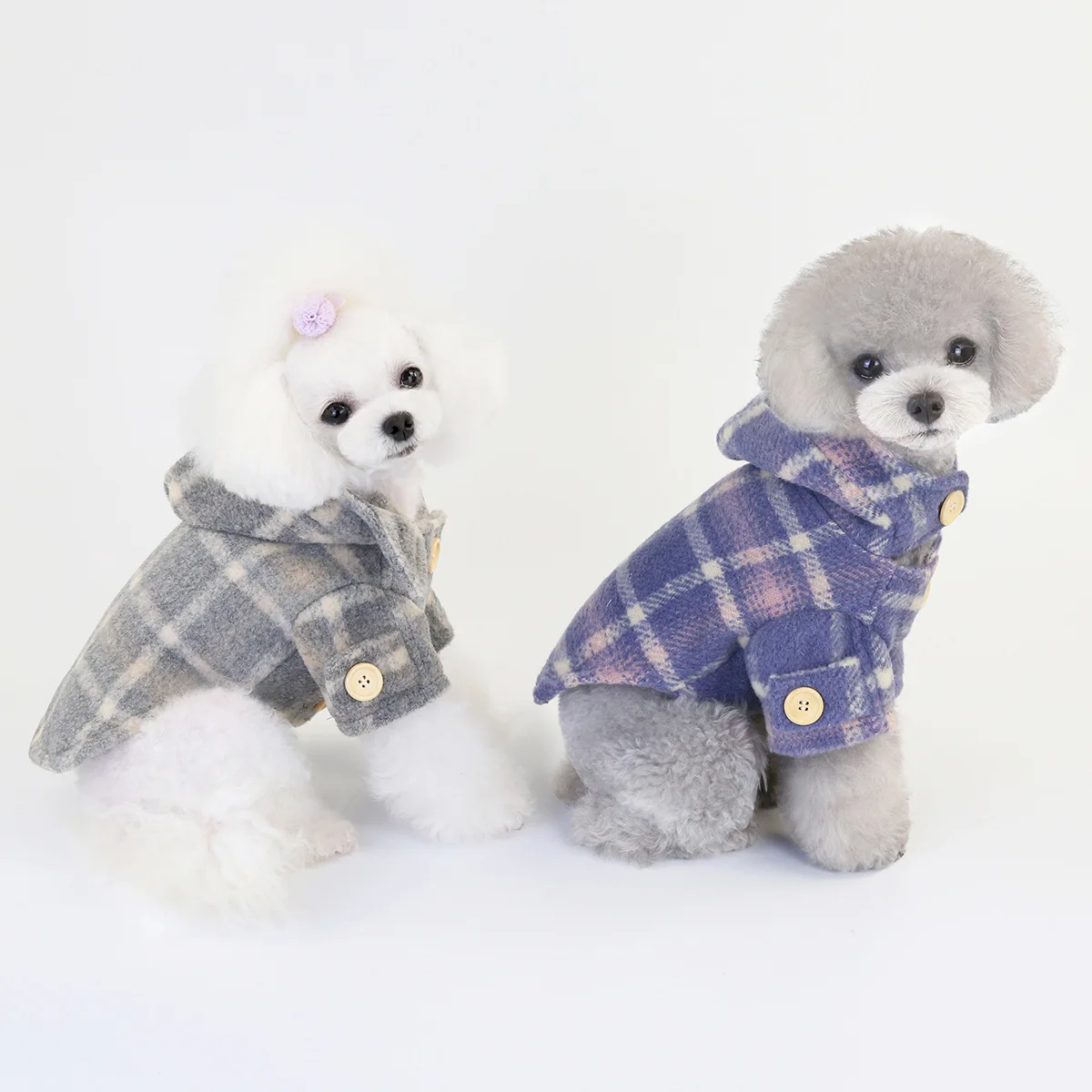dog clothes autumn and winter new windbreaker pet clothes winter warm cotton coat
