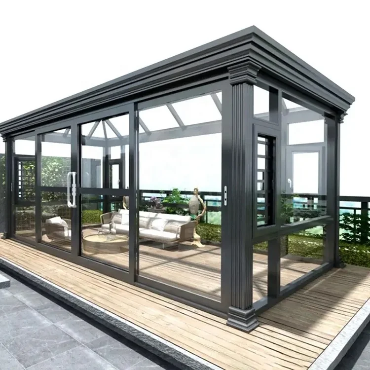Outdoor Garden Low-e Tempered Glass Sunlight Room The Small Sunny Sunshine Glass Room sunrooms & glass houses