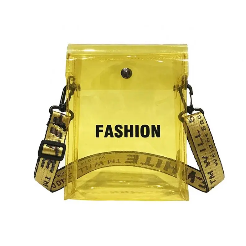 New fashion durable jelly pvc flap bag custom shoulder shopping bags