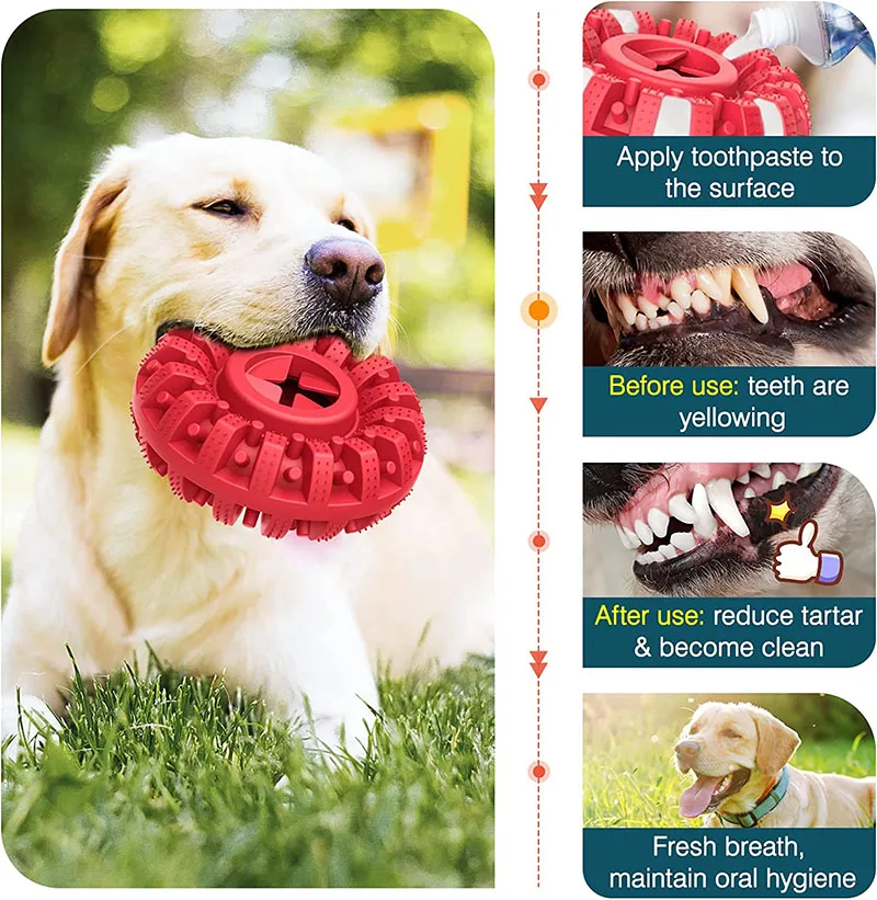 Natural Rubber Indestructible Tyre Pet Dog Chew Toys Treat Dispenser Teeth Cleaning Dog Chew Food Toys for Aggressive Chewers
