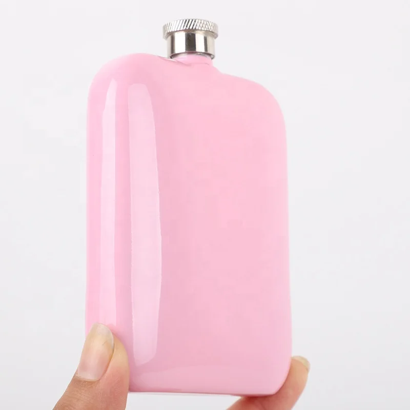 Food Grade Stainless Steel Hip Flask Square 6oz Portable Wine Bottle Customized