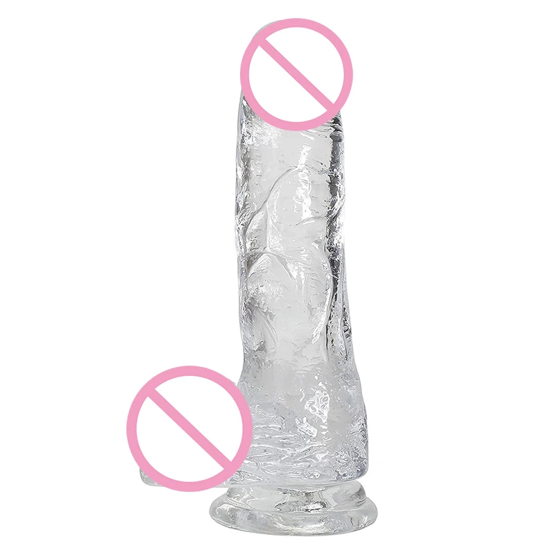  7.3 Inch Clear Dildo with Suction Cup crystal dildo Adult Sex Toys for