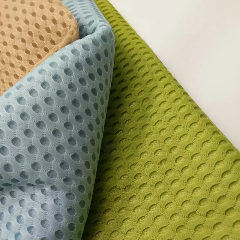 043 Big Hole 4D air mesh fabric for bedding polyester fabric 3d mesh fabric sandwich 100 polyester