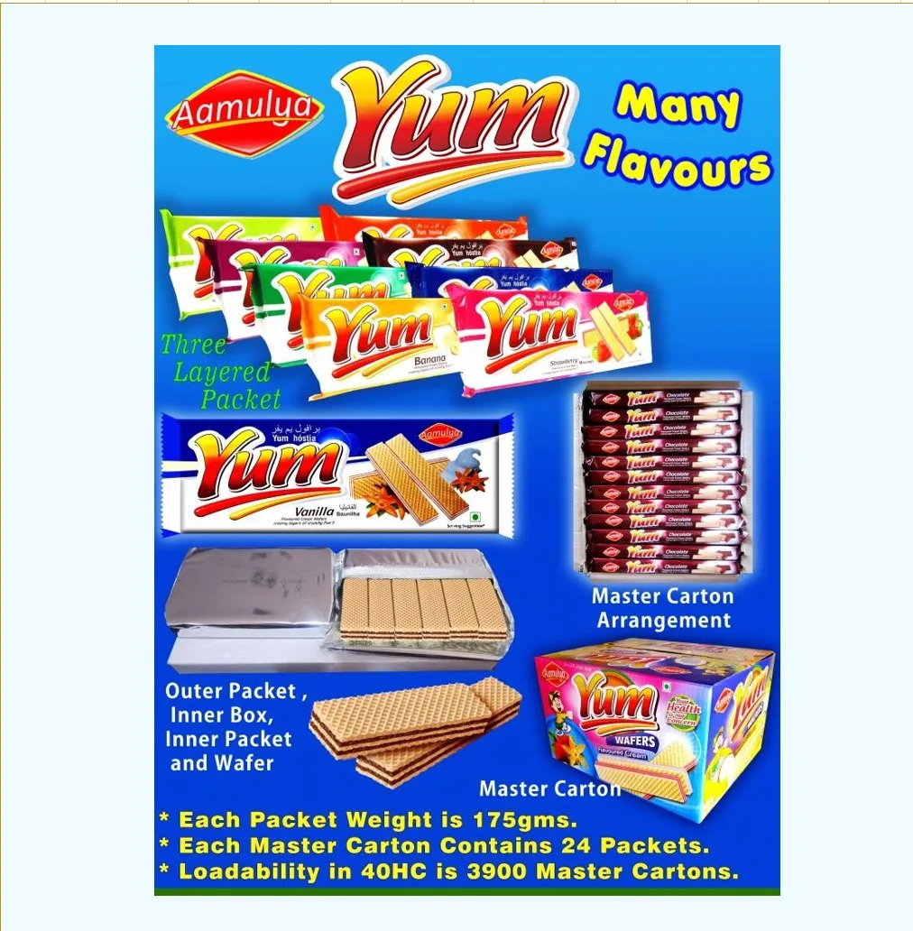 Ням сливочные Мокасины 175 г ATC восхитительно Хрустящие слои вафель заполненные yummy creme в трехслойной подарочной упаковке