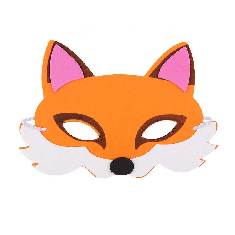 Children felt animal cartoon half face mask kindergarten show props Mouse monkey frog cat dog Halloween felt mask eye mask