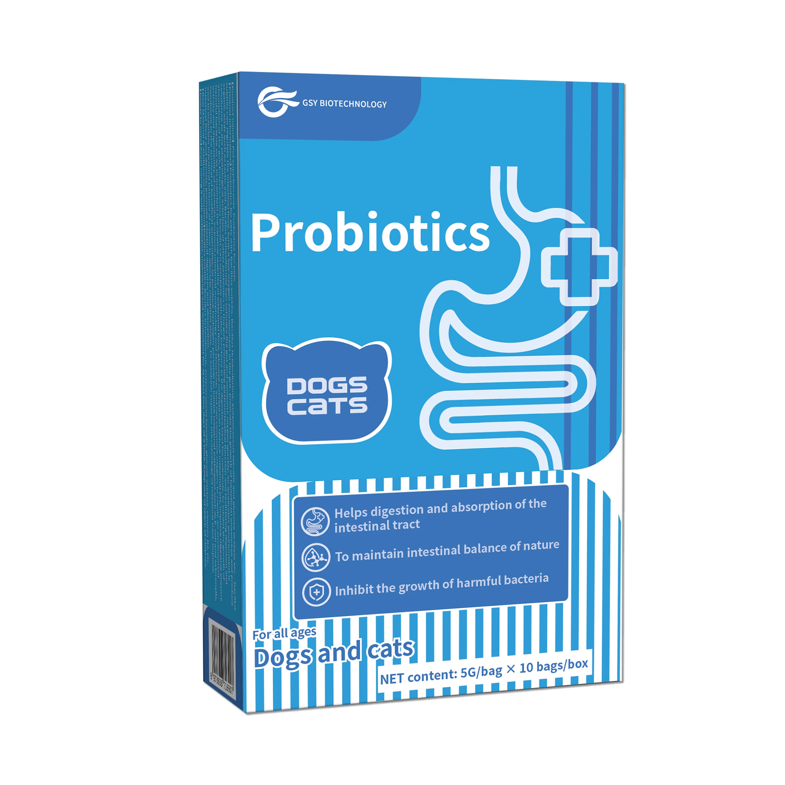 Bifidobacterium animalis Prebiotic Pet Probiotic Powder Intestinal Supplement Healthy Belly Dogs Cats Veterinary Health Care