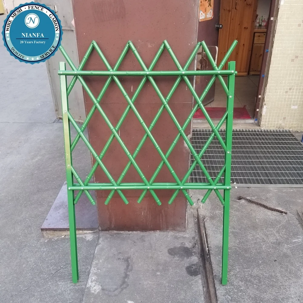 mill finish anti rust decoration metal fencing/ bamboo type garden used small fences flower bed protection iron fence