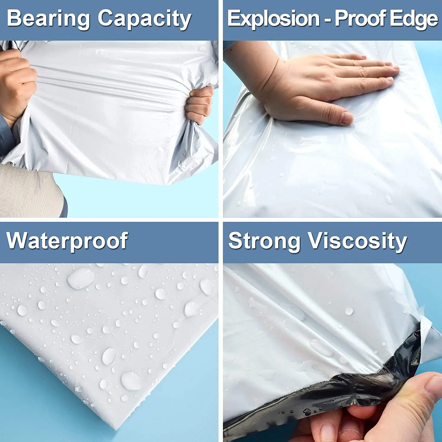 GDCX Self Adesive/ Printing Shipping Postal Package Mailing Bag Courier Handle Polymailers Various Sizes Polymer Pouch