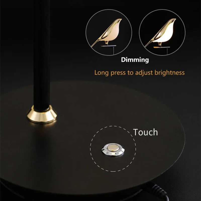 Hot Selling wholesale golden lamp black base modern luxury decorative bedside led