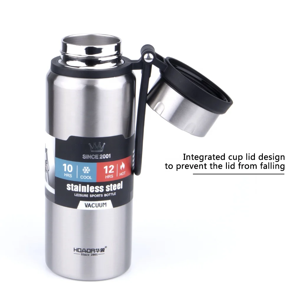 2020 New Design Wide Mouth Portable Sports Drinking Metal Water Bottle, Double wall Stainless Steel Insulated Hydro Vacuum Flask