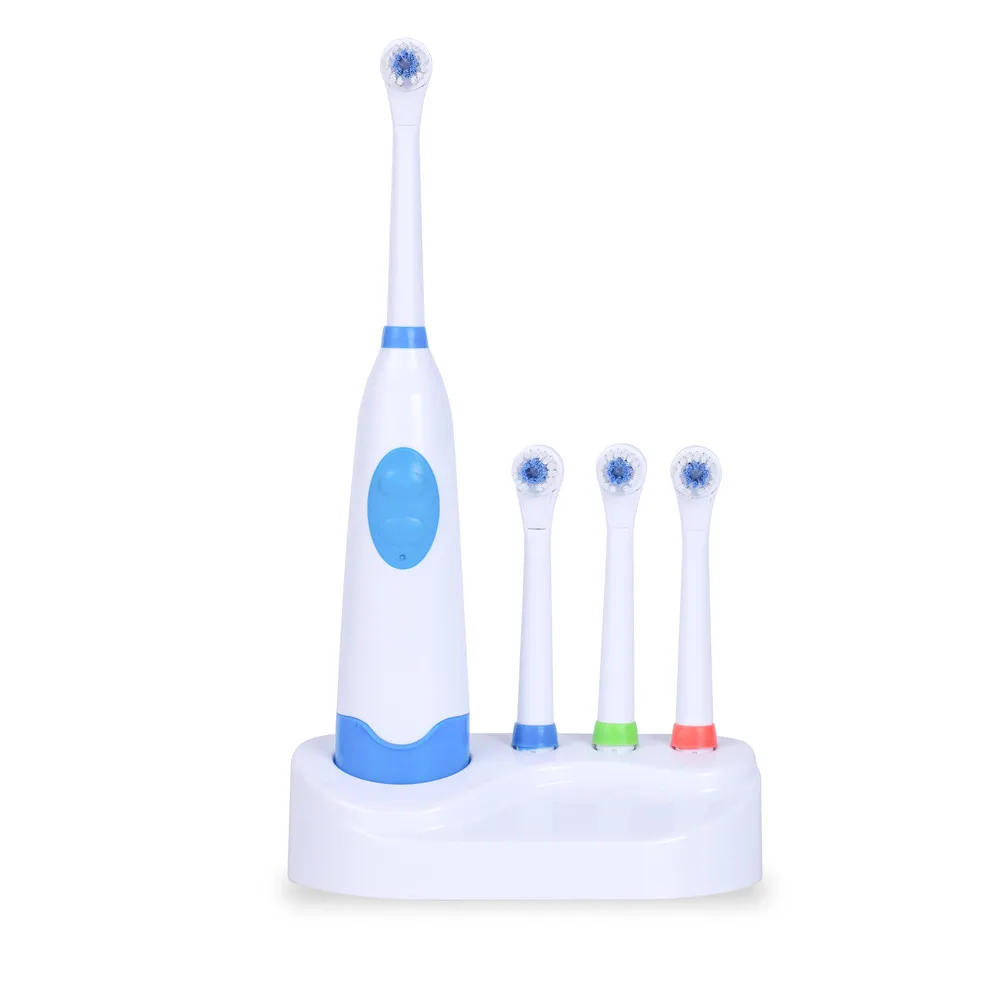Smart OEM Travel Battery Operated Electric Toothbrush 3 in 1 Spinning Electric Toothbrush