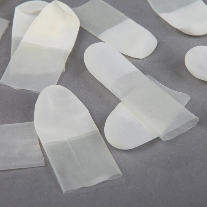 Industrial Cleanroom Transparent Frosted Incision Finger Cover 100% Natural Latex Anti-slip Finger Cots