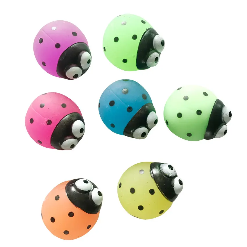 funny Tpr foam filling 2022 New Design Multiple colored stripes Lovely insects ball toys Used Of Outdoor Sports