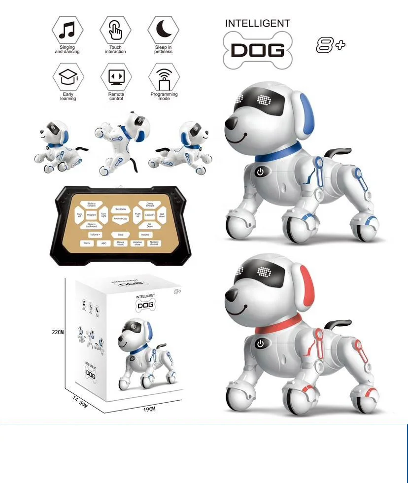 Infrared remote control programming intelligent pet dog Smart  Walking Dancing RC Dog Robot for Kids toys