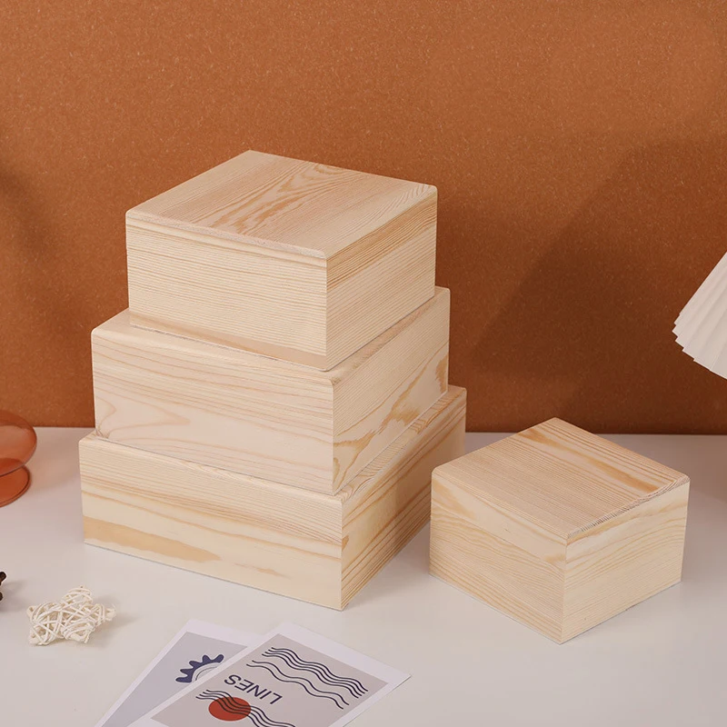 New Design Multifunction Solid Wooden Handi Craft Gift Decoration Piece Box With Hinged Cover And Front Love Wooden Crafts