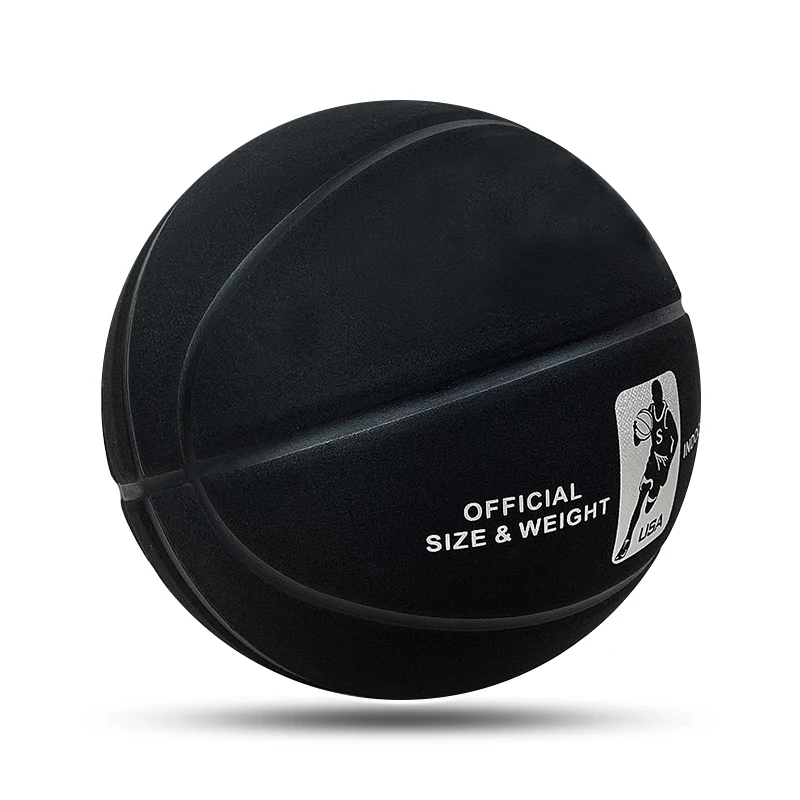 ZUOMAN Good Quality Customize your own logo NO LOGO black basketball ball Size 7 composite microfiber basketball