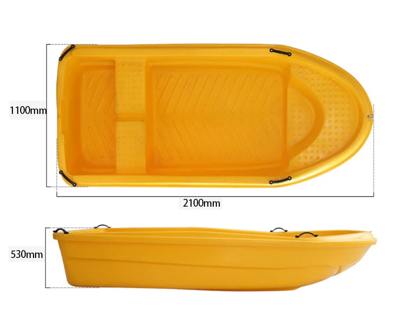 Cheap rigid Plastic Boats tank boat for cleaning red 9feet