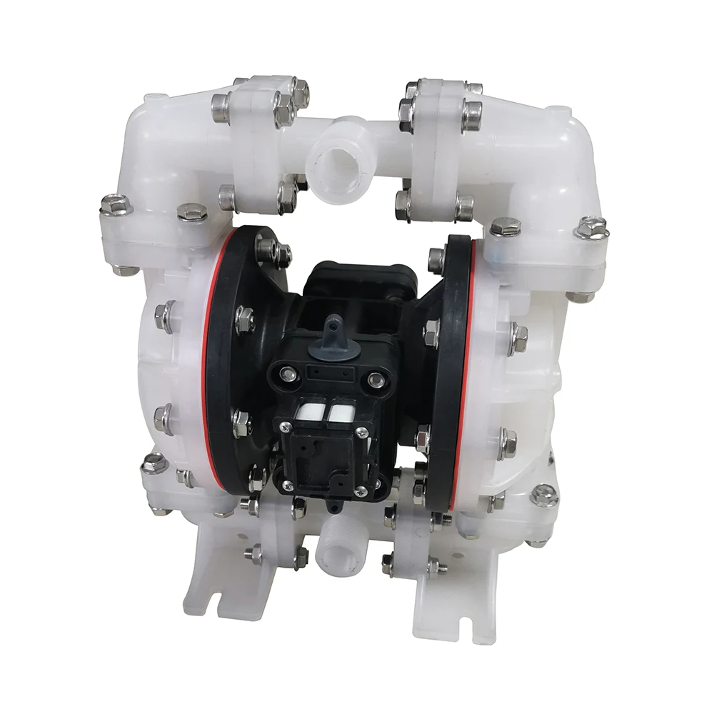 Pneumatic plastic air operated double diaphragm pump