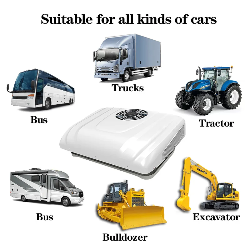 Factory Electric Rooftop AC Unit 12V Air Conditioner Forklift Parking Cooler 24V Truck Trailer Truck Conditioner