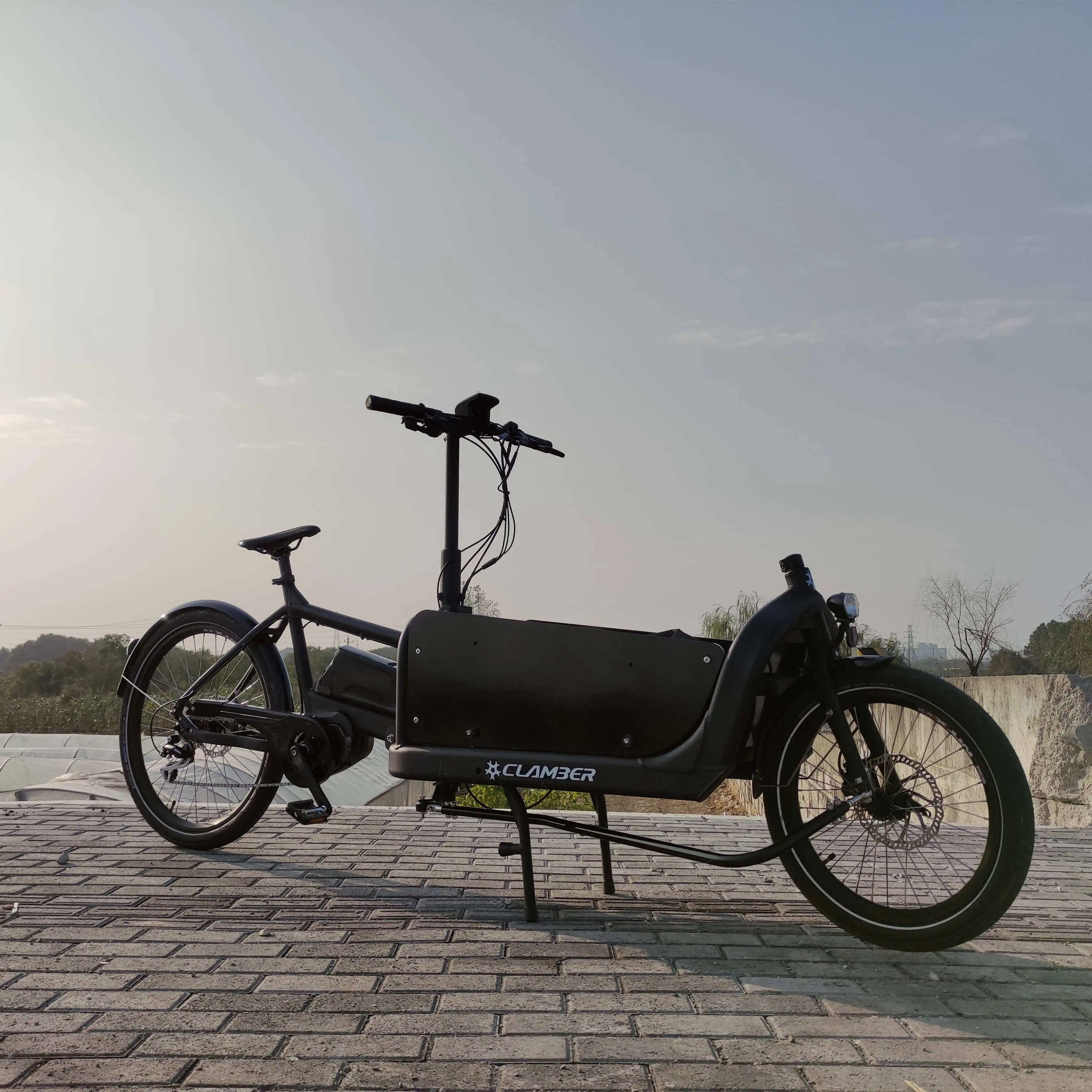 EU stock warehouse 2 wheel city bike cargo bike bicycle with front box Bafang motor family transport cargo bikes electric eu