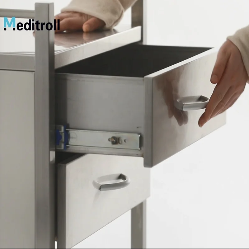 Meditroll MT02 Modern Durable Stainless Steel Storage Trolley for Hospital use