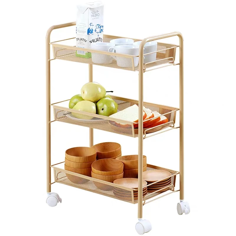 
Multi function Movable Home Kitchen Storage Rack Trolley Cart 