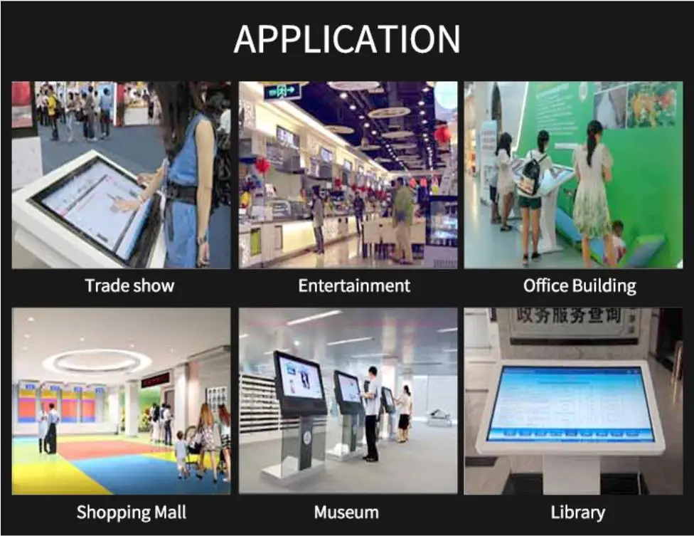 43 Inch Free Standing IR Touch LCD Kiosk Interactive Information Display for Retail Stores Shopping Malls Subways