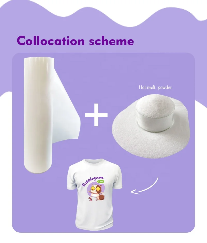 T Shirts PET Film 60cm Custom Heat Transfer Film DTF Printing Heat Transfer Film for Clothing Garment