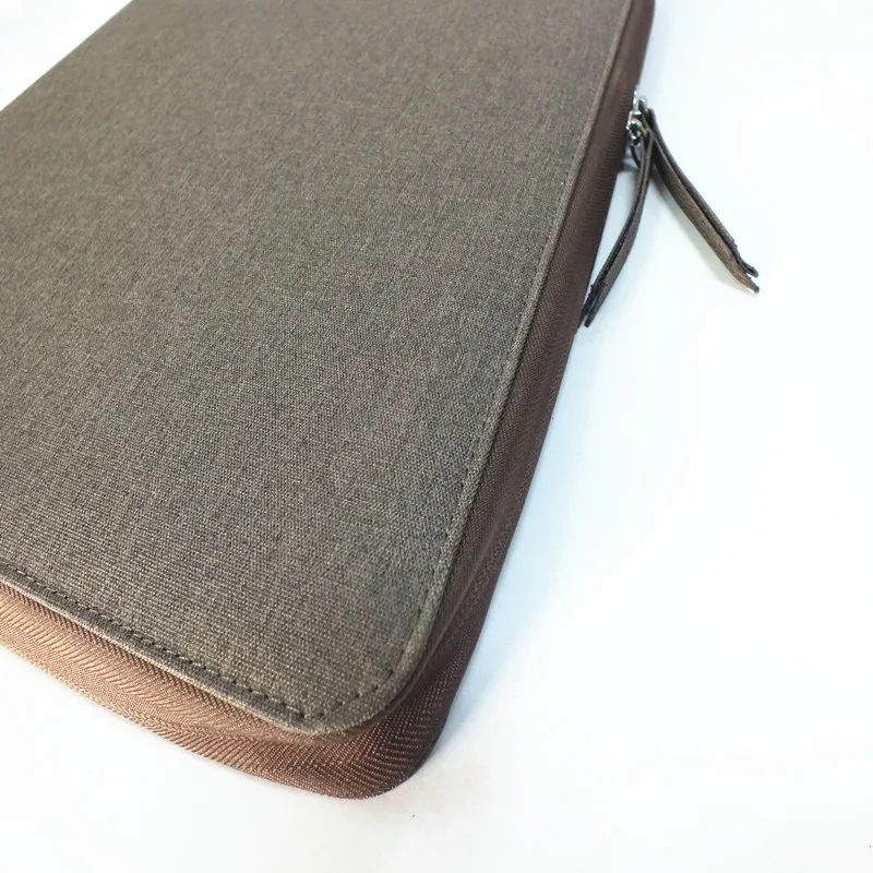 Professional Executive waterproof Business Resume Portfolio Padfolio Organizer with Zipper, Card Holders, Document Folder-Brown
