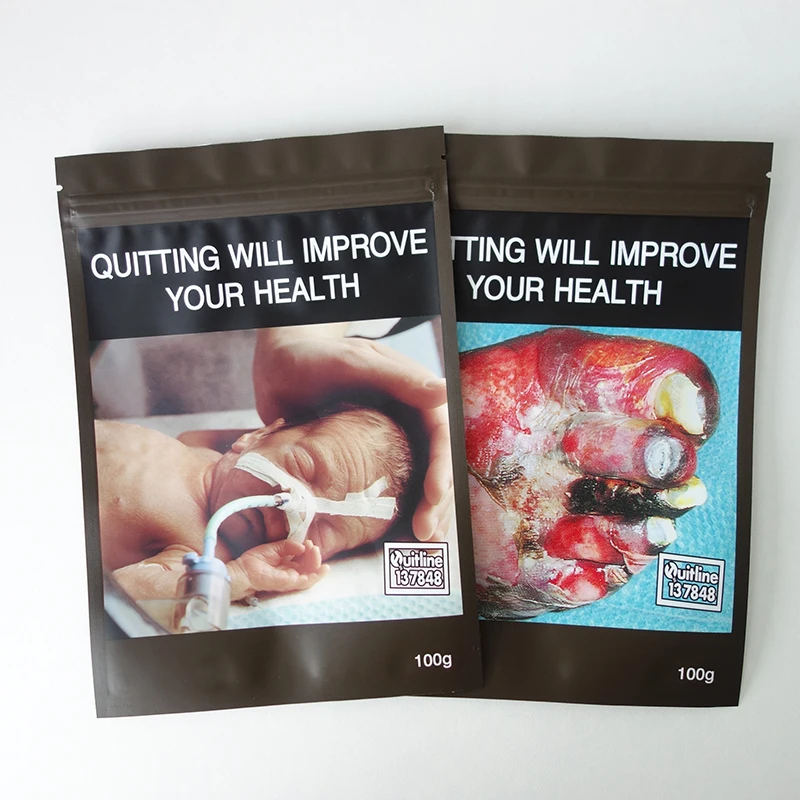 OEM service design printed plastic tobacco pouches smell proof mylar bag package tobacco chewing tobacco with zip lock