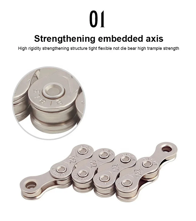 Mtb Bike Chain Mountain Road Single 6 7 8 9 10 11 Speed Velocidade MTB Chains 116L Silver Part Link Bicycle Accessories