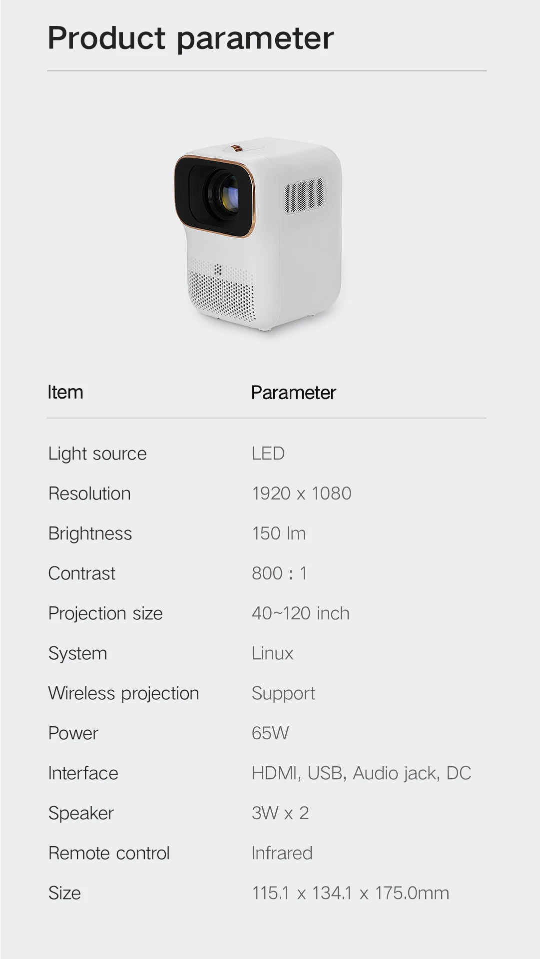 Мини светодиодный проектор [Wupro x Formovie Fengmi]XMING Q1 SE, мини-проектор 4k 1920x1080, мини-проектор