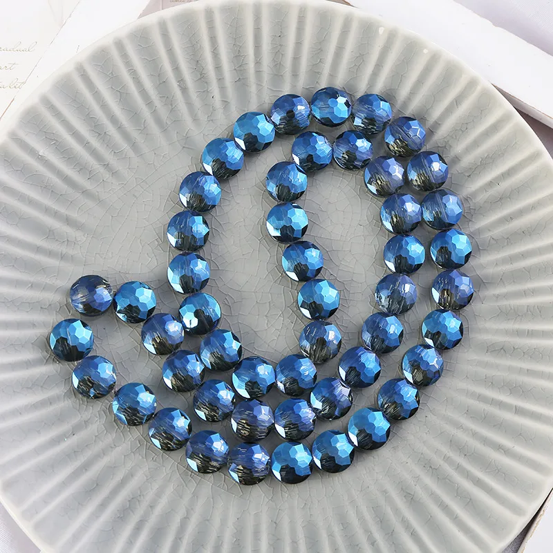 14mm Clear Faceted Crystal Beads Flat Loose Cabochon Facet Crystal Glass Beads Jewelry Making Crystal Crafts Czech Glass Beads