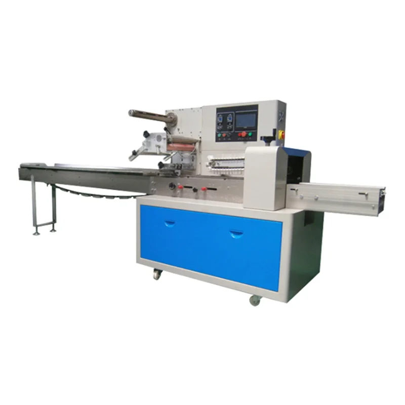 Full-Automatic Pillow Chicken Cube Form Fill Seal Wrapping Flow Packaging Packing Filling Sealing Machine