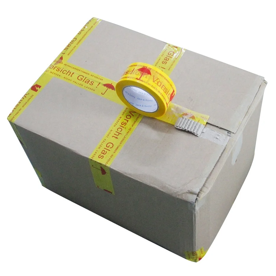 Factory Customised Own Branded Promotional Printed Logo Packing Shipping BOPP Packaging Fragile Tape OPP Box Film Tape