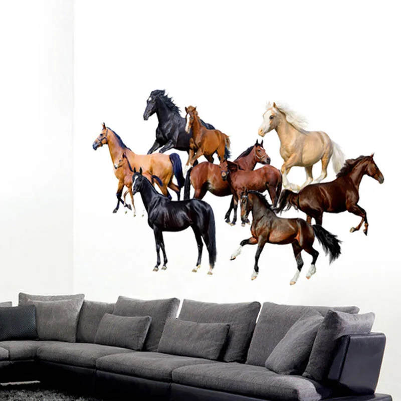 Galloping  Horse sticker Design Living Room house Useful Easy Peel Off Fancy Wall PVC Sticker wall decals vinyl sticker