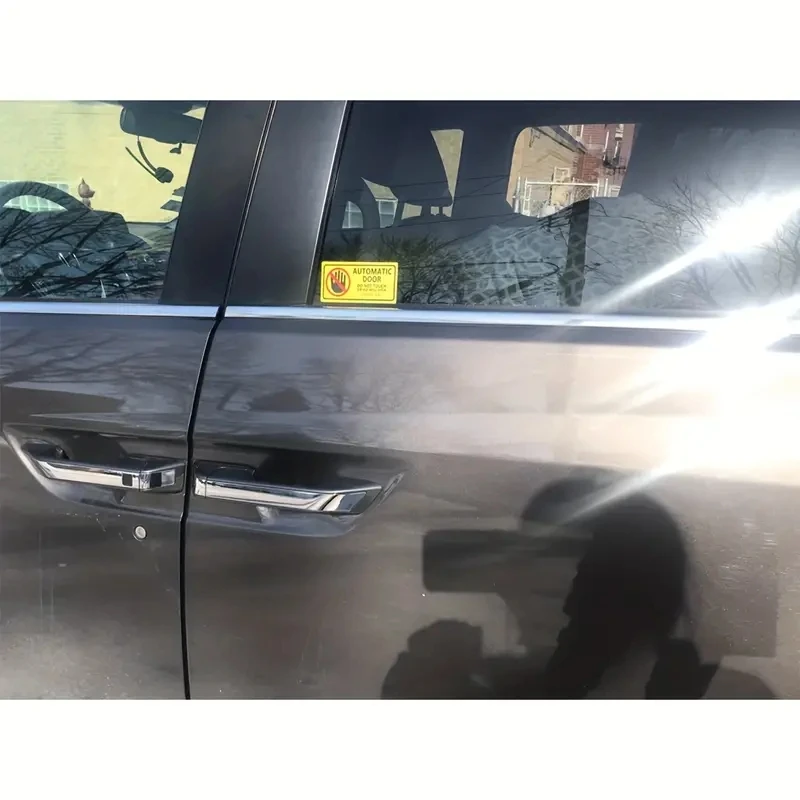 Top Label Automatic Door Window Sign Stickers Caution Sign Car Stickers for Van Taxi Ride Vehicles