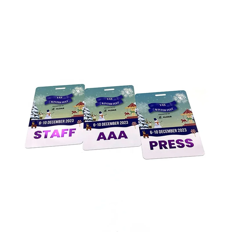 Customized Size Work ID Card Lanyard VIP Event Backstage Passes All Access Passes