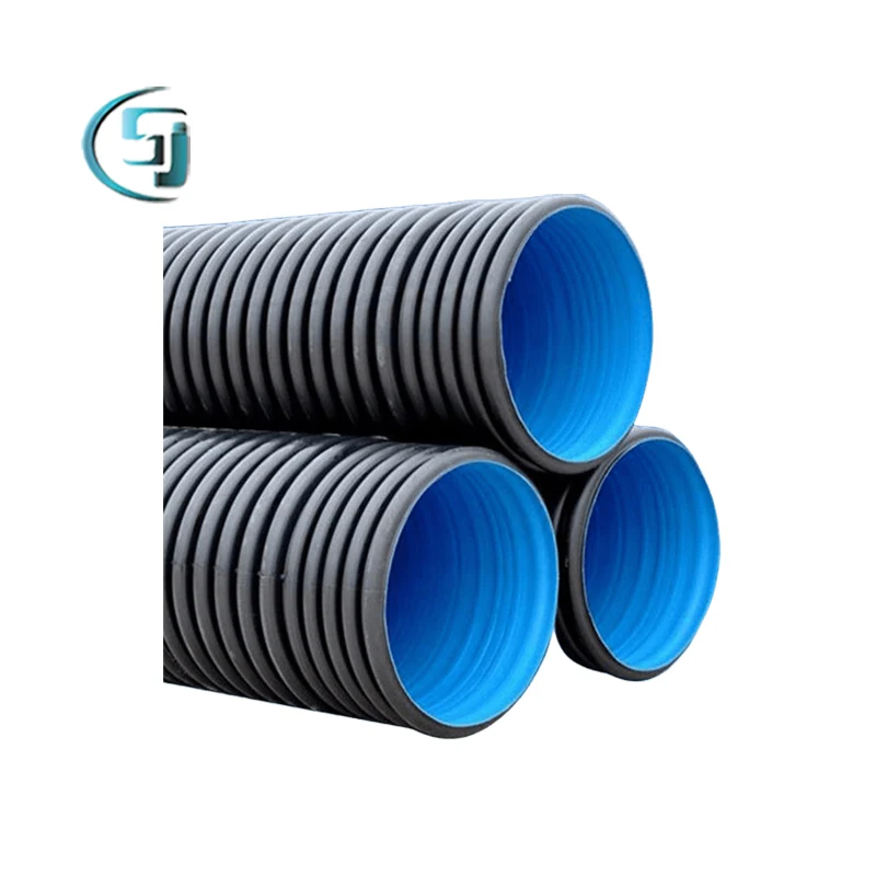 Hot Sale Customization  Pipe Double Wall Corrugated Hdpe Tubes hdpe double wall corrugated drainage pipe