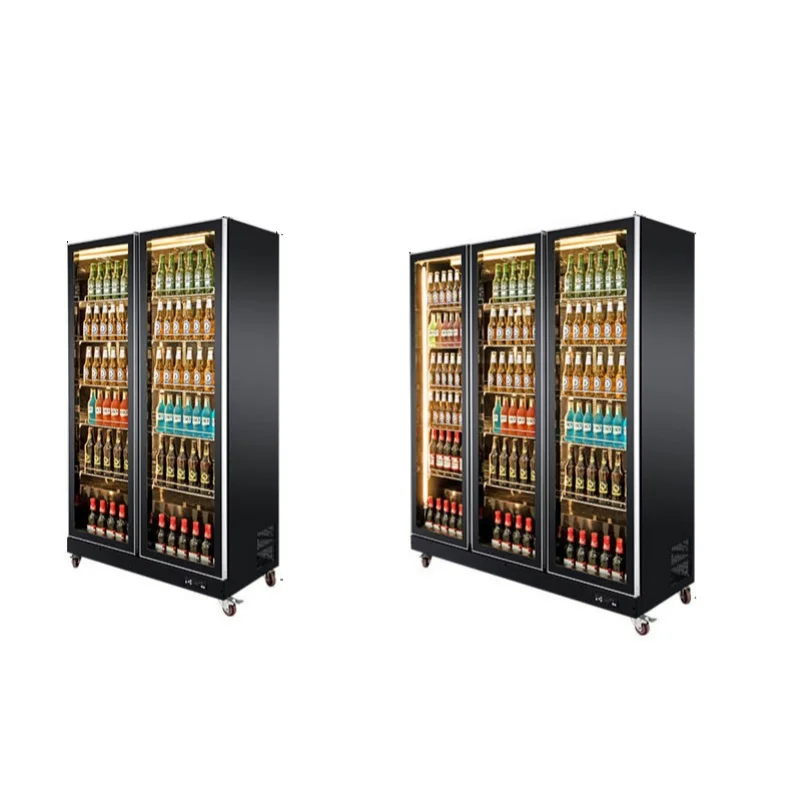 Wholesale home commercial use glass door beverage display coolers Fresh refrigerator Ice water cooler for sale