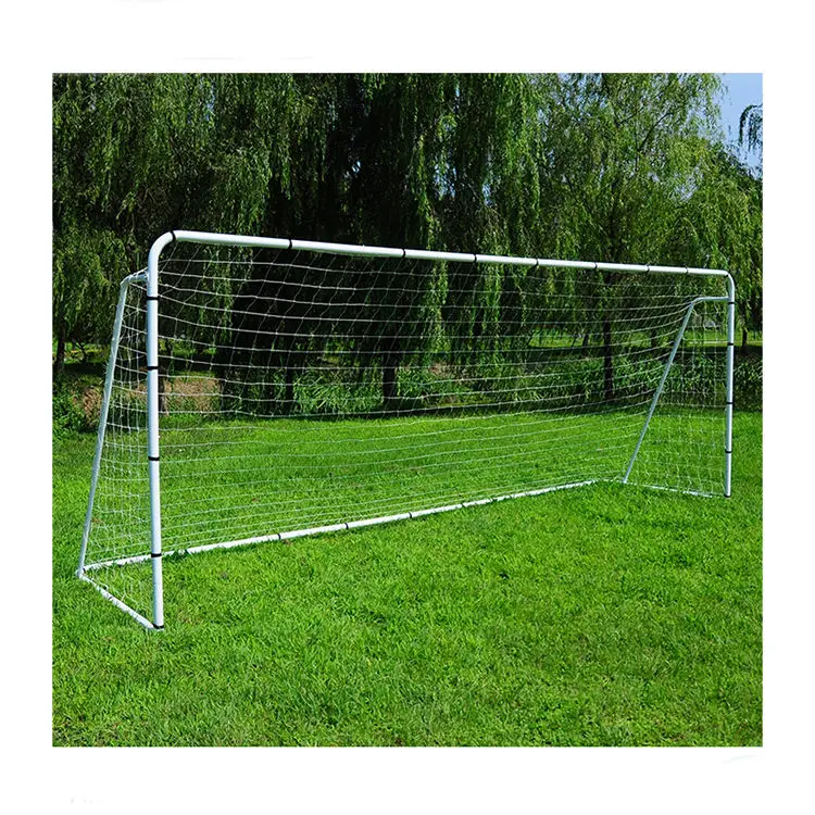 SPT 18ft x 6.5ft High Quality Professional Durable Weatherproof Steel Frame Portable Post Net Foldable Football Goals