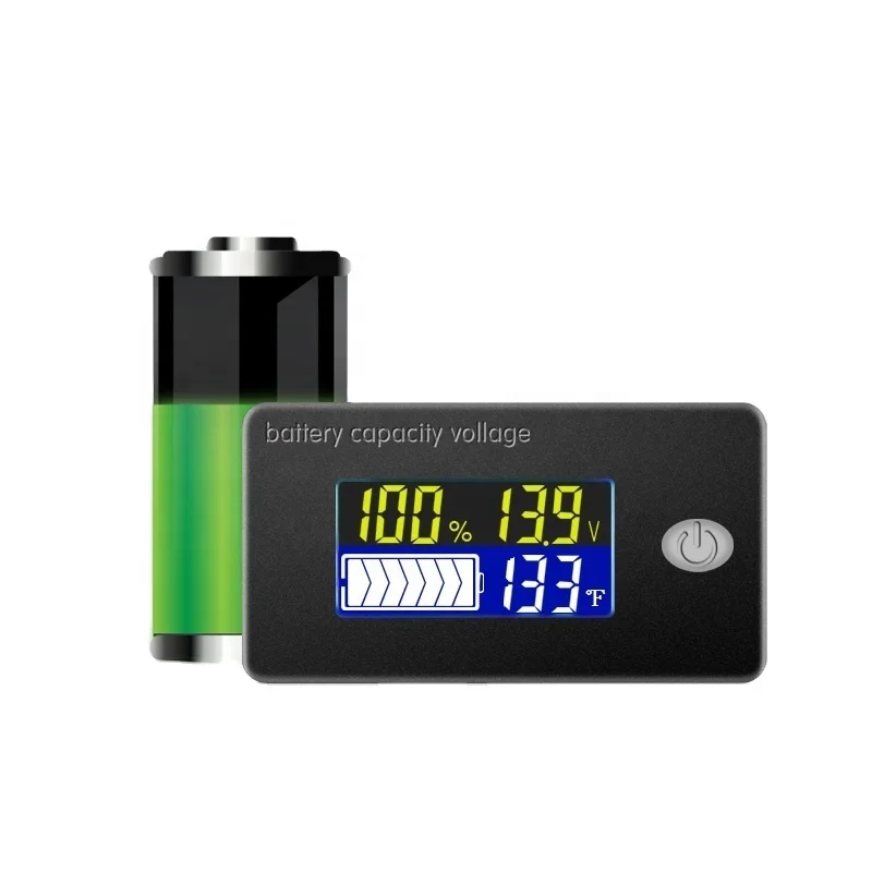 Lead Acid Lithium  Battery Capacity Indicator 12V 24V 36V 48V 60V 72 Display LCD Voltmeter Temperature Meter Tester JS-C35